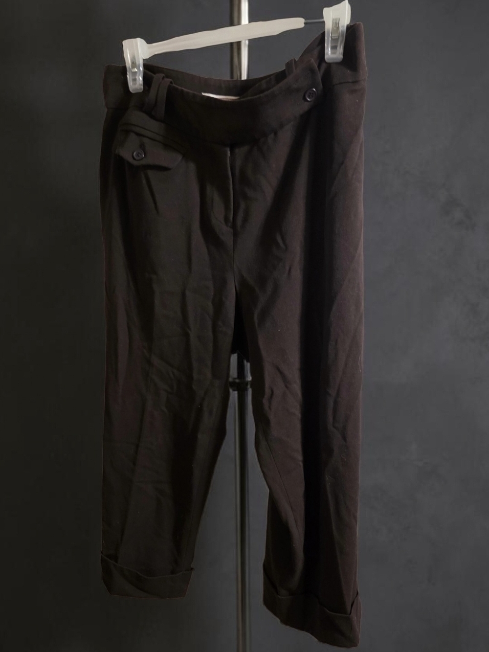 Maekif Women's Dark Brown Capris